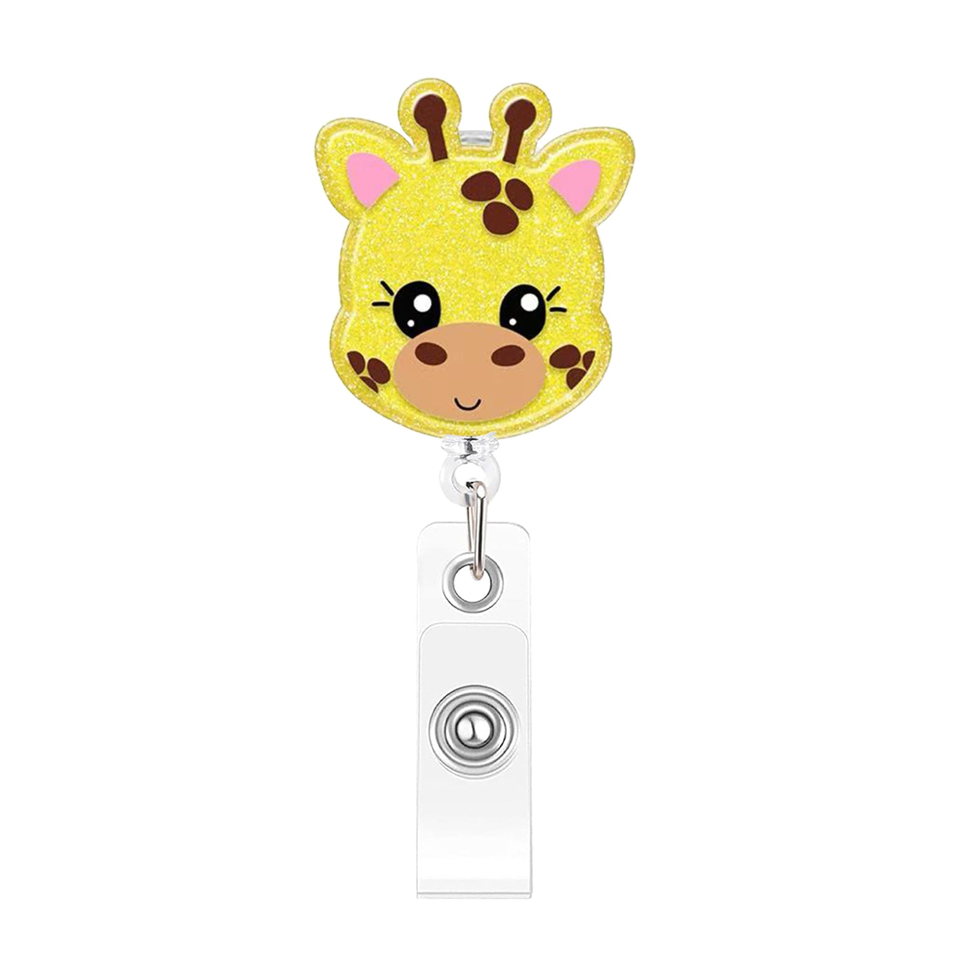 Wholesale Plastic Cartoon Animal Retractable Badge Holder Fun ID Card Holder Easy-Pull Buckle Fashion Accessory for Resale