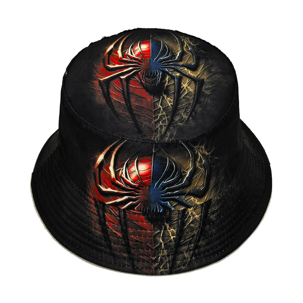 Wholesale spider printing fisherman hat bucket hat