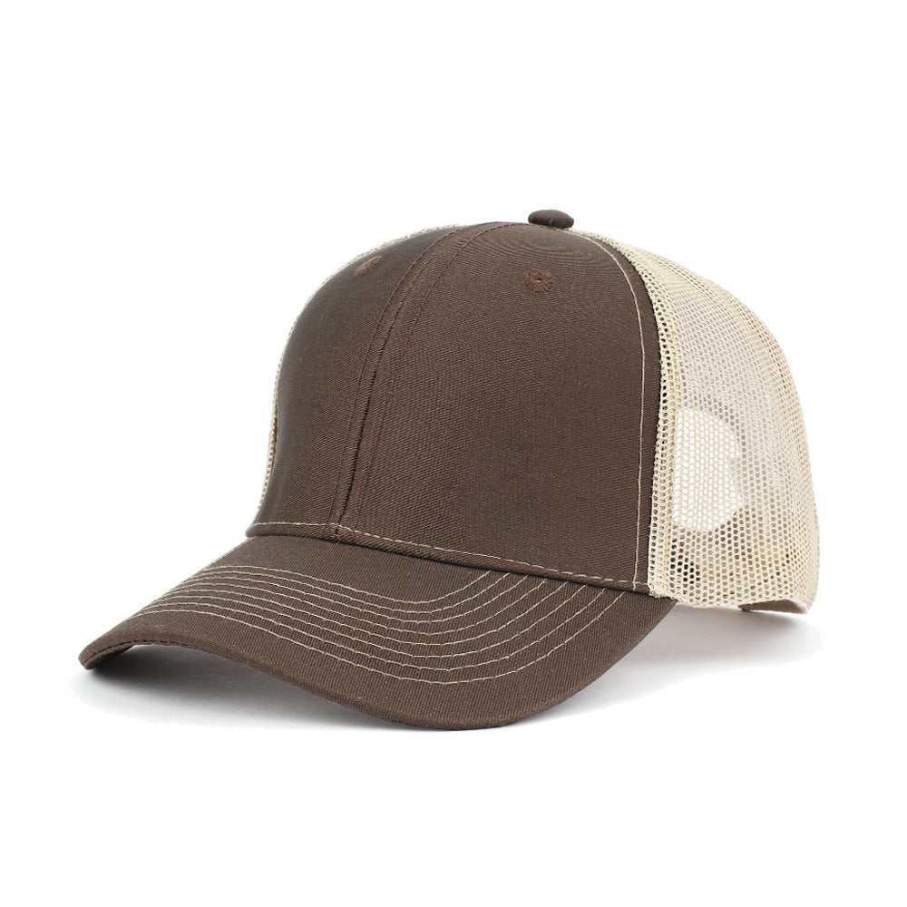 Wholesale Solid Color Trucker Hat Cotton Mesh Cap Baseball Cap ACC-HT-RongZhao030