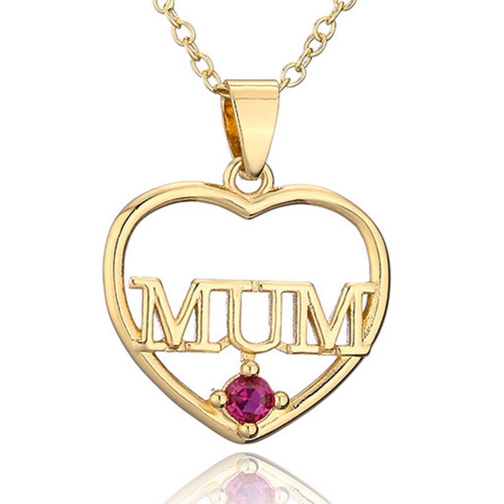 Wholesale Copper MAMA Love Mother's Day Pendant Necklace ACC-NE-AG004