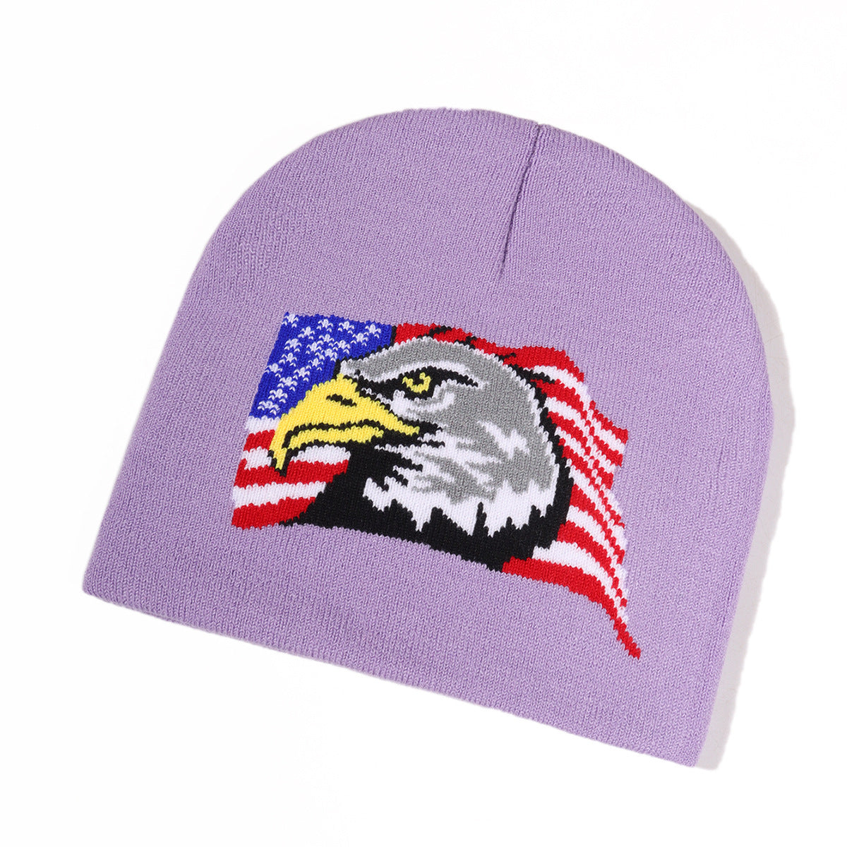 Wholesale White Head Sea Eagle Jacquard Knitted Hat Beanie