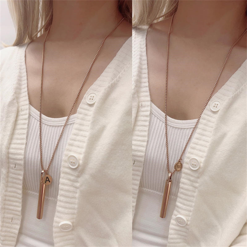 Wholesale Whistle with Letters Stainless Steel Pendant Necklaces ACC-NE-MS033