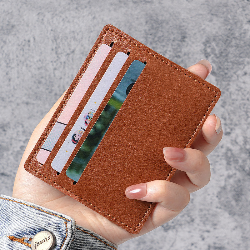 Wholesale PU Card Holder Urban Minimalist Ultra Thin Anti Magnetic Card Case Everyday Carry For Men Women Fashion Accessory Black