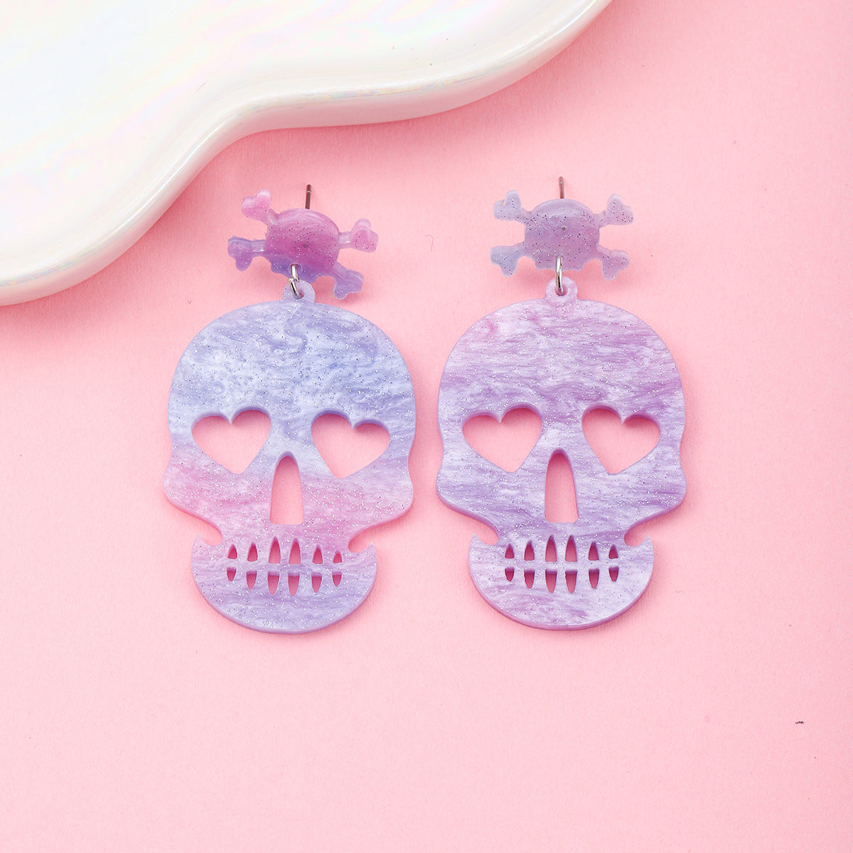 Wholesale Flower Ghost Earrings Cute Halloween Acrylic Earrings