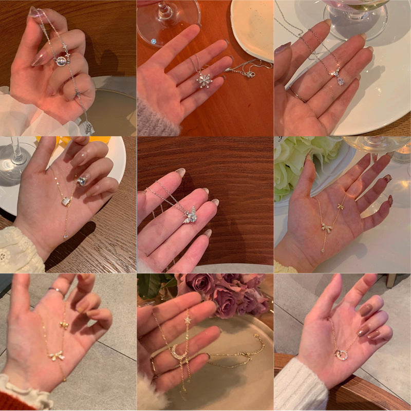 Wholesale Light luxury Pearl titanium steel necklace