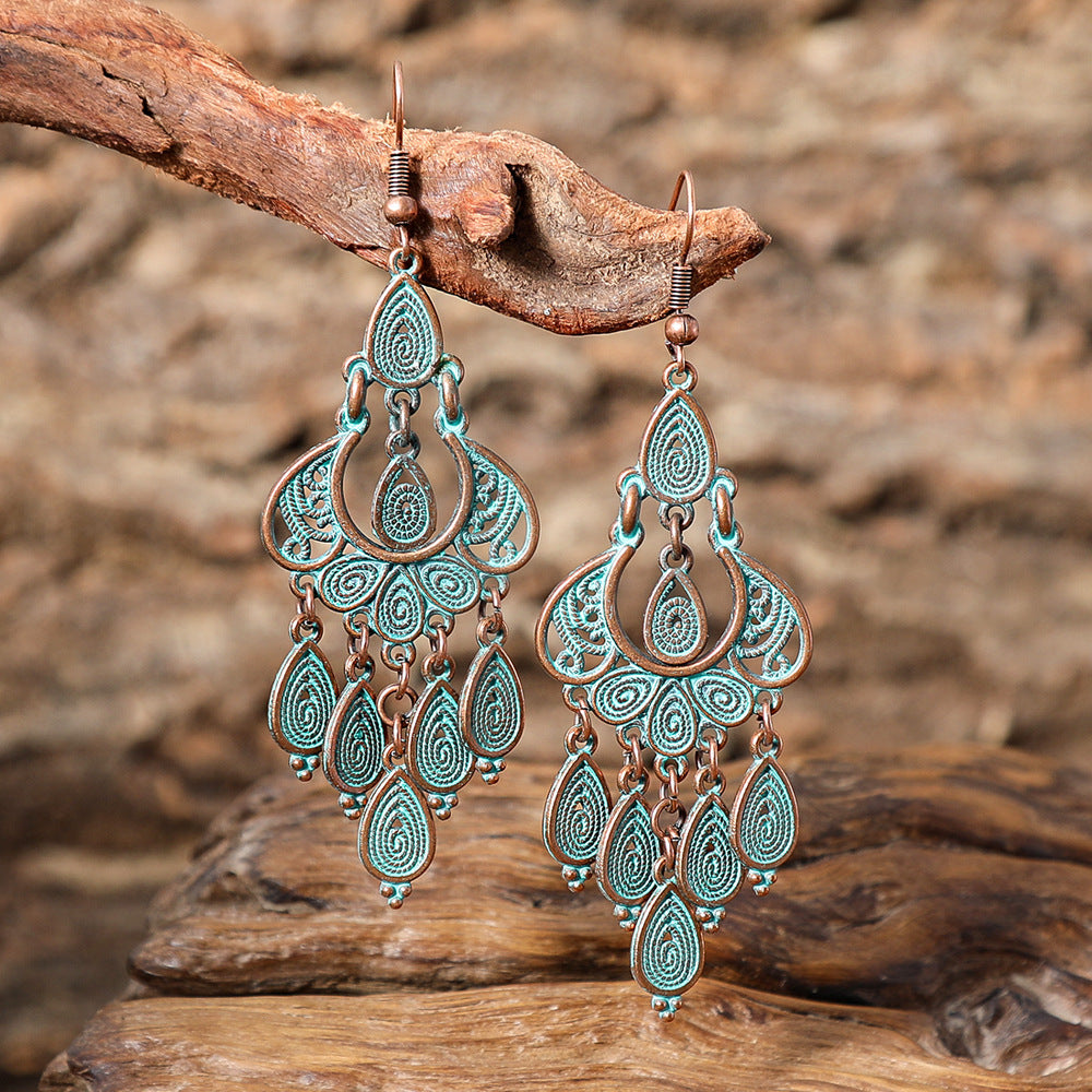 Wholesale  Exaggerated Earrings  Geometric Earrings Temperament Long Arrow Chain Retro Women' s Earrings Tassel Earrings