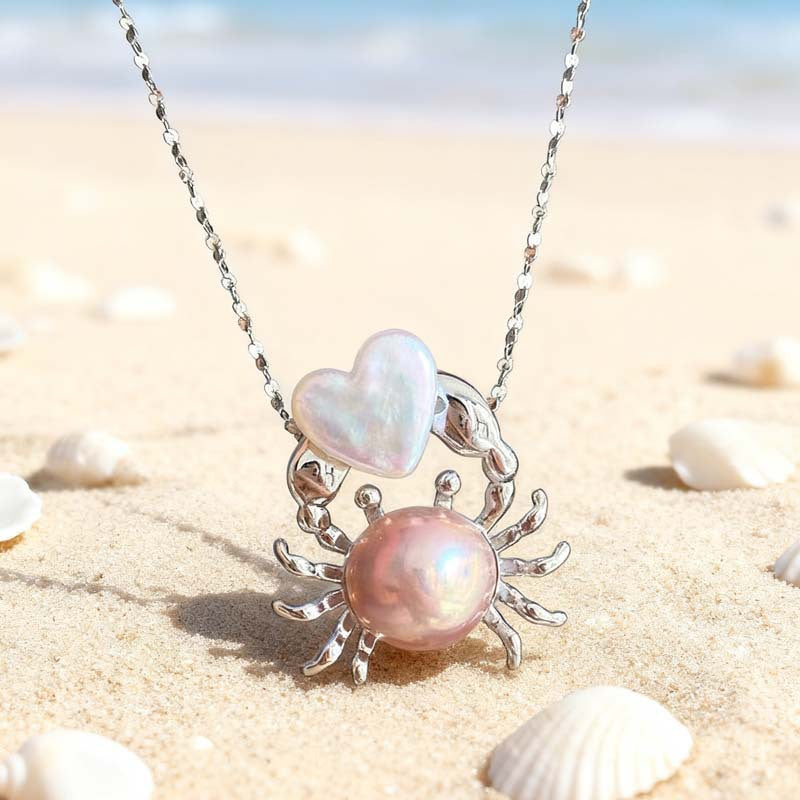 Wholesale Zinc Alloy Crab Pendant Necklace Sweet Style Fashion Accessory Gift