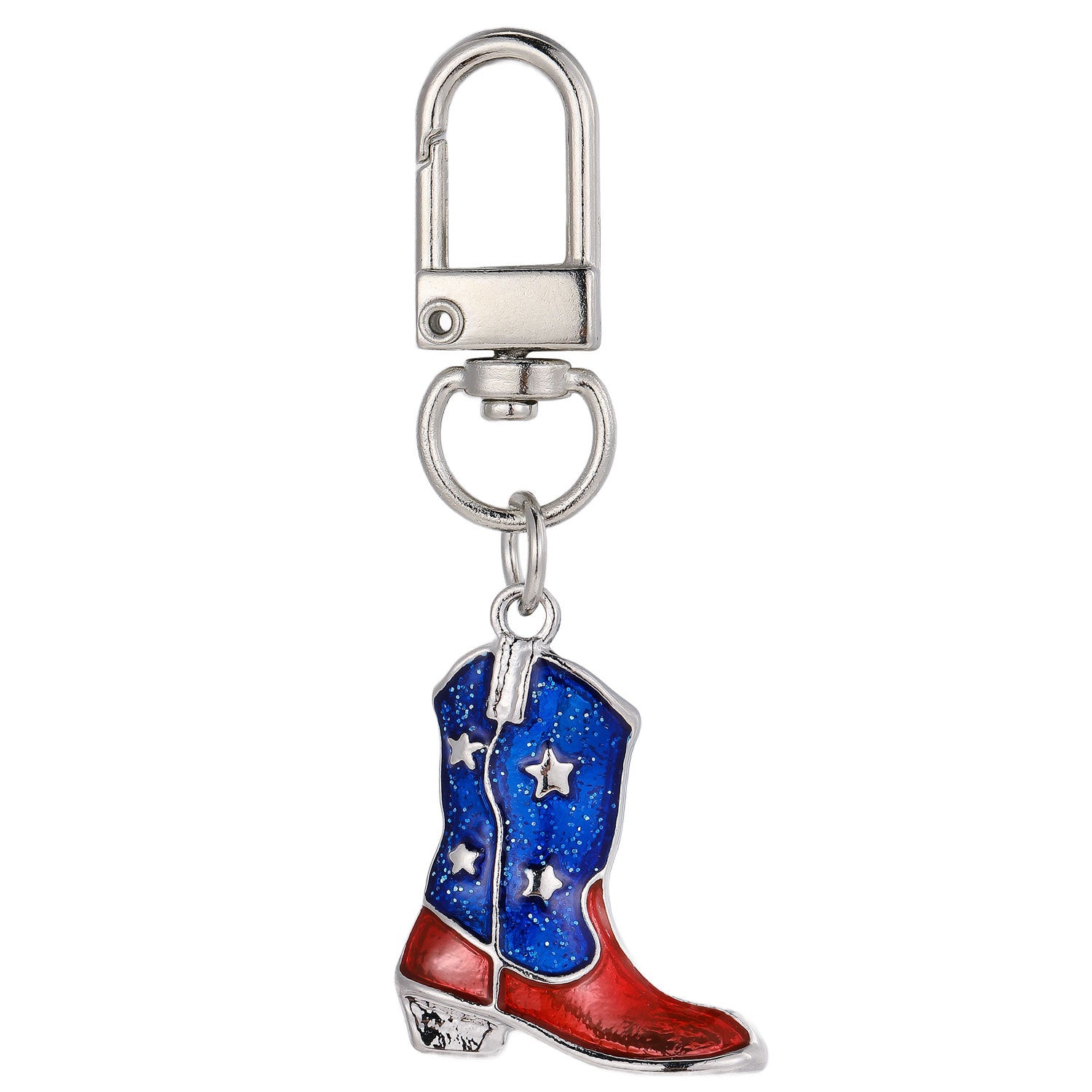 Wholesale  Independence Day Elements Red White Blue Flag Alloy Keychain