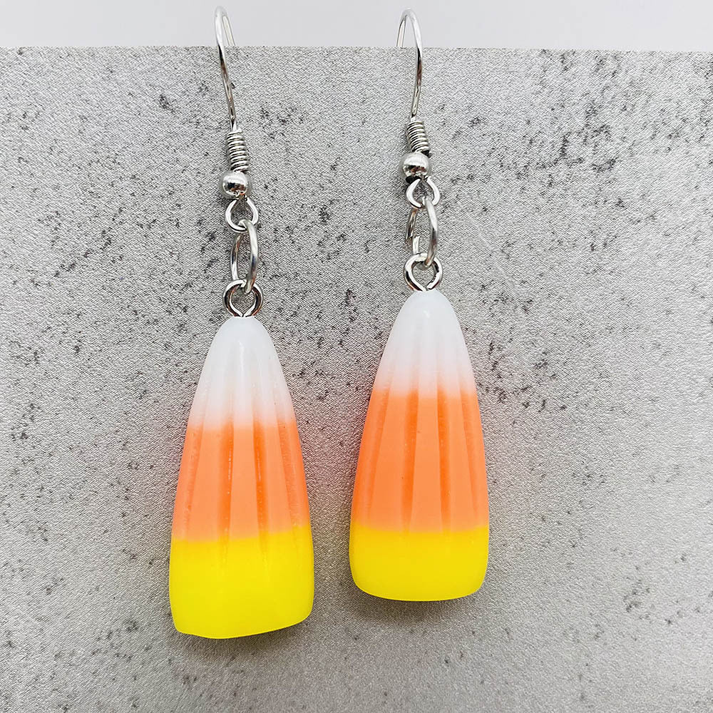 Wholesale Halloween 3D Candy Corn Acrylic Earrings ACC-ES-ChenY052