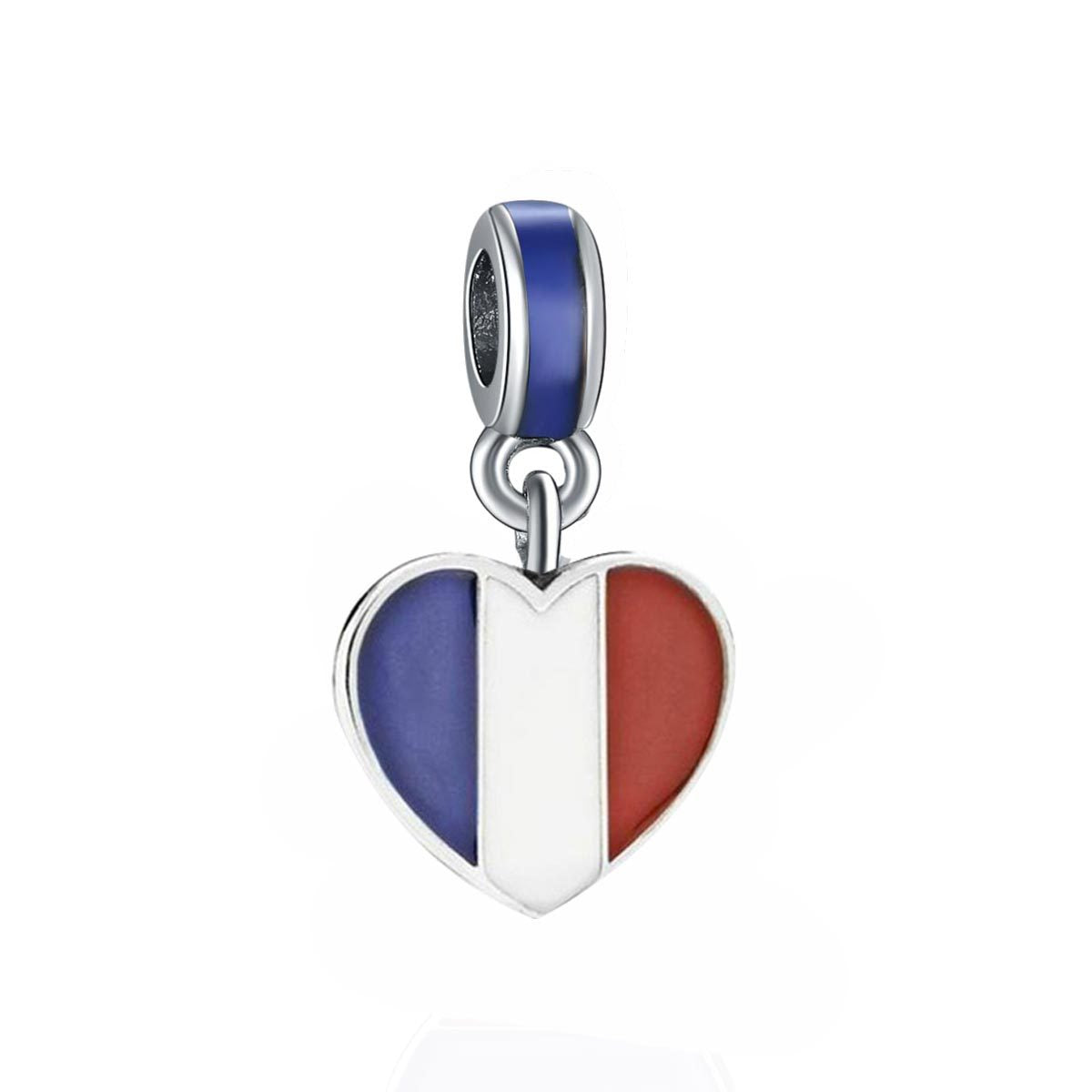 Wholesale 10PCS National flag heart Charms