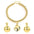 Wholesale  Jewelry suit Simple Beaded Necklace Removable Metal Semi-circular Pendant Exaggerated Beaded Neck Chain