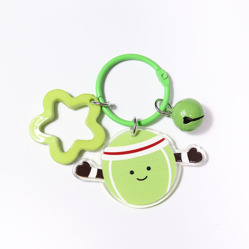 Wholesale Reversible Cartoon Sports Cap Acrylic  Keychain