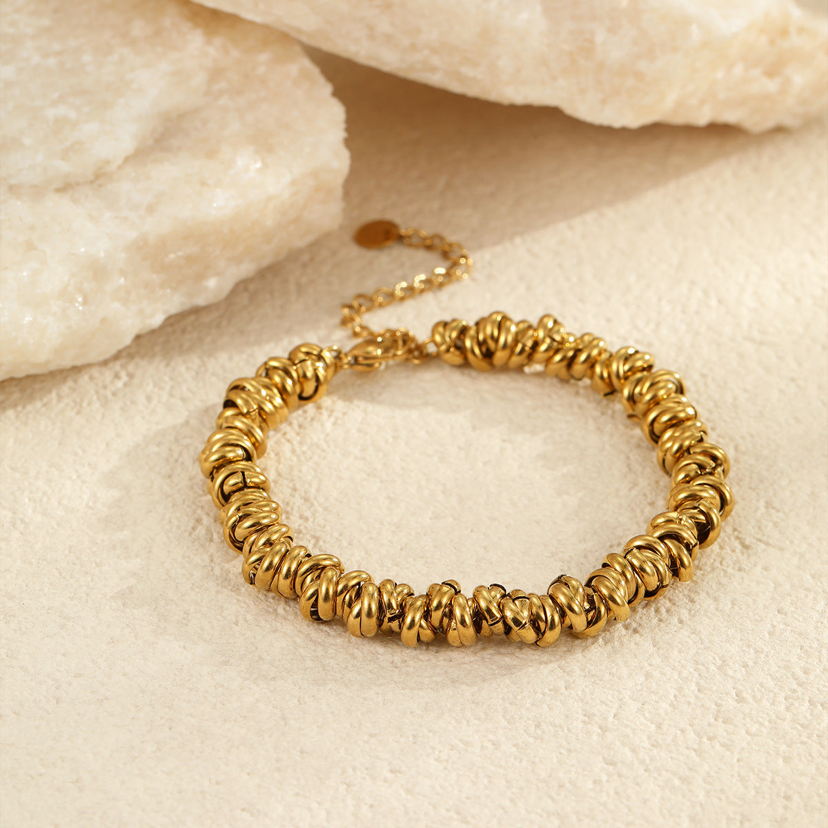 Wholesale  metal style color matching design thick chain stainless steel  bracelet