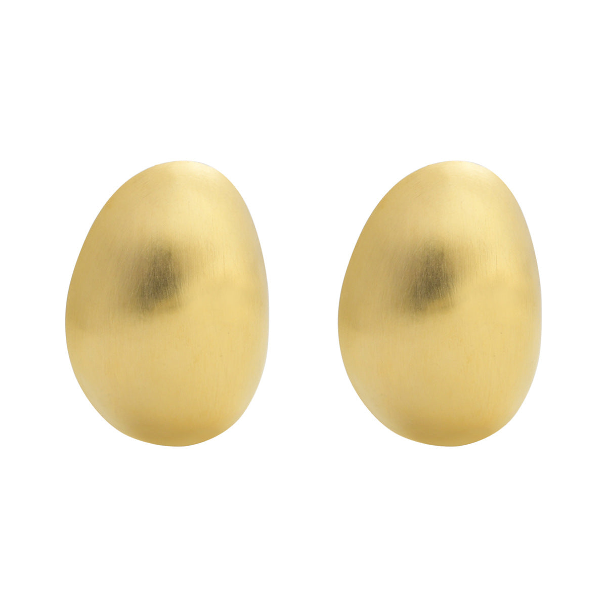 Wholesale Versatile Brushed Oval Earrings