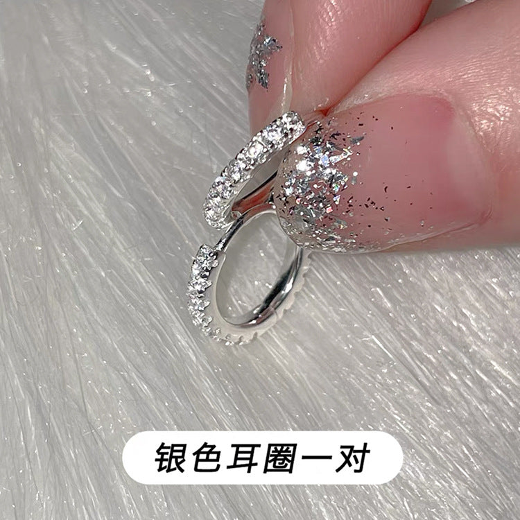 Wholesale zircon star earrings set