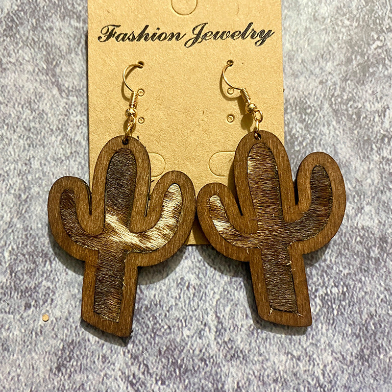 Boucles d'oreilles en cuir authentiques occidentales en gros