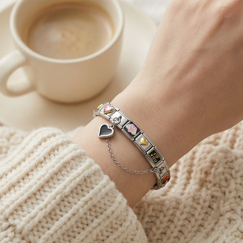 Wholesale Stainless Steel DIY Modular Bracelet Set,  Multifunctional Elastic Detachable Watch Chain for Jewelry Accessory