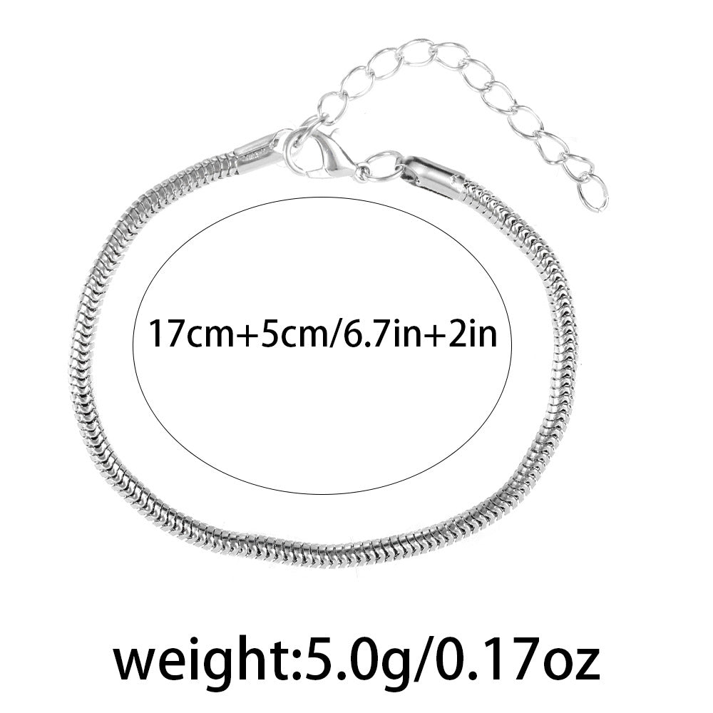 Wholesale Retro Heart Lock Clasp Twisted Chain Bracelet Alloy Electroplated Unisex Jewelry Accessory for Gift