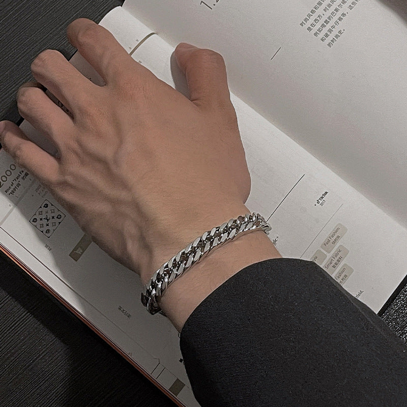 Wholesale Titanium Steel Cuban Men's Bracelet ACC-BT-Meihun002