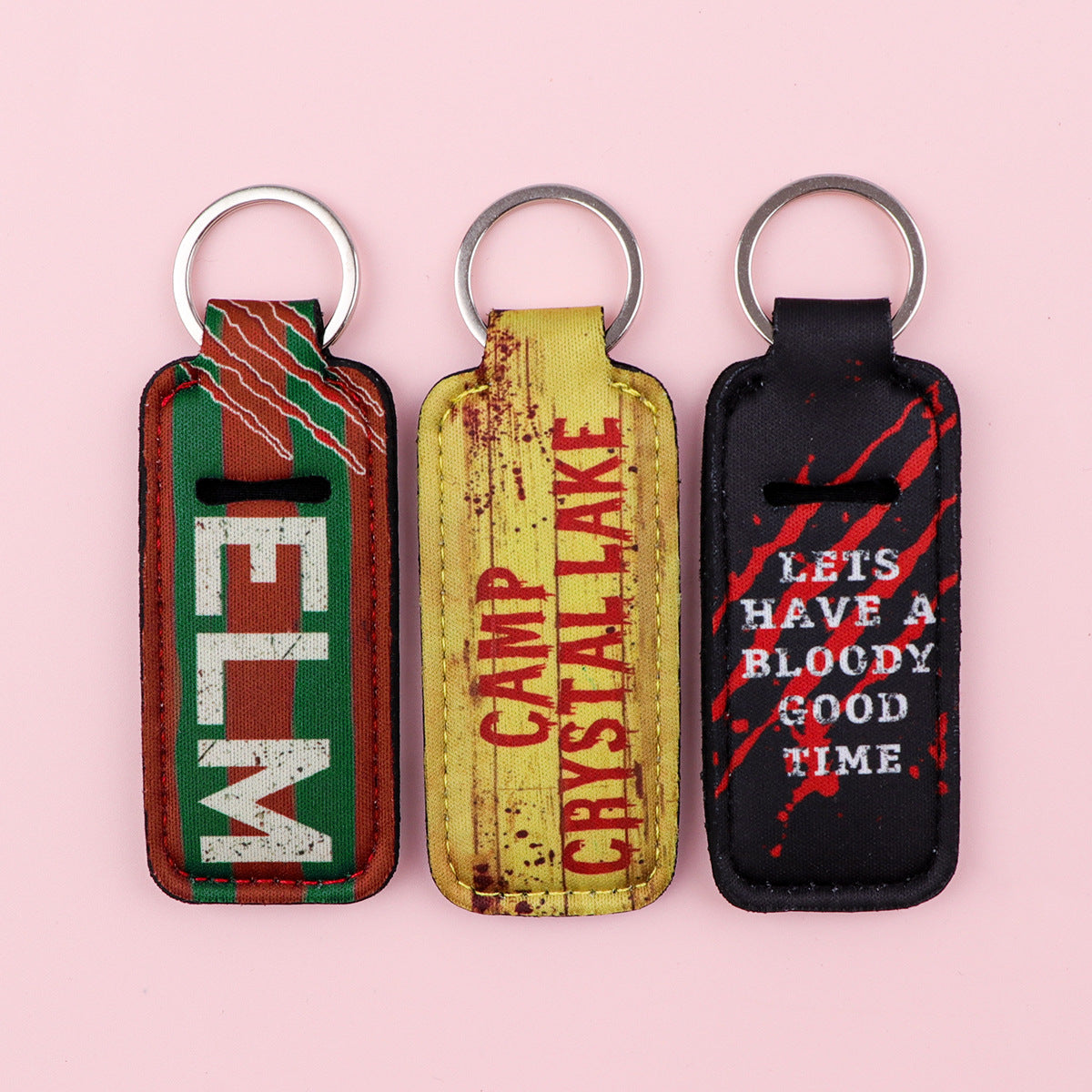 Wholesale 6pcs Quotations Letter Lipstick Set Keychain