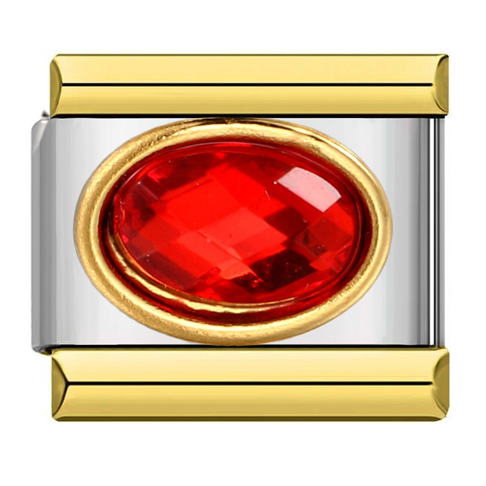 Wholesale  Italian Charm Bracelet 9mm DIY  Welded Oil Drip Creative Stainless Steel Composable Bracelet