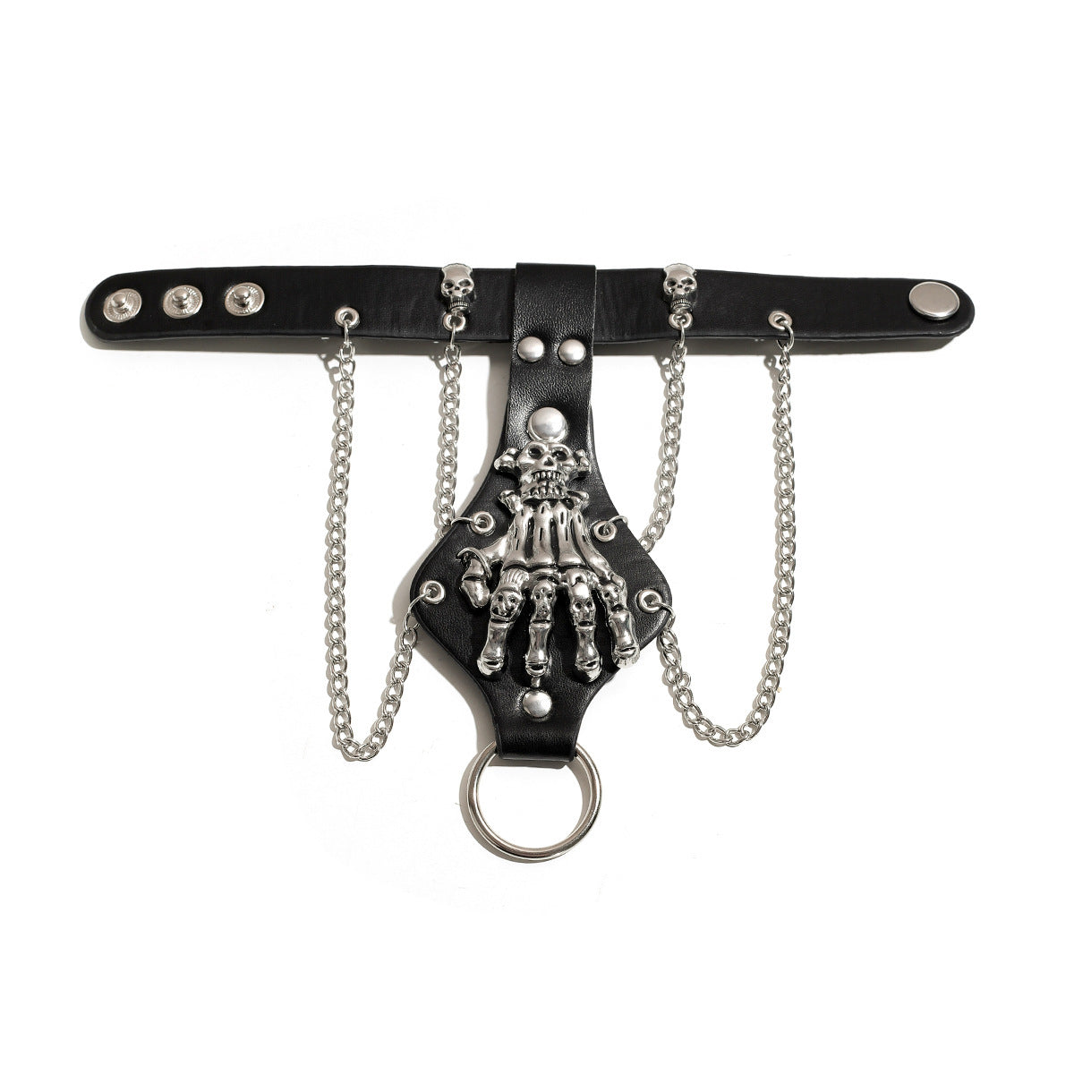 Wholesale Punk rivet skeleton retro goth men' s bracelet