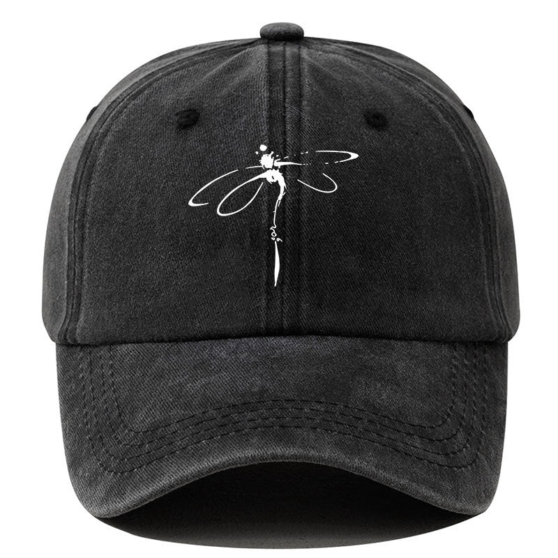 Wholesale Dragonfly Print Washed Distressed Baseball Cap Hat ACC-HT-BenDe005