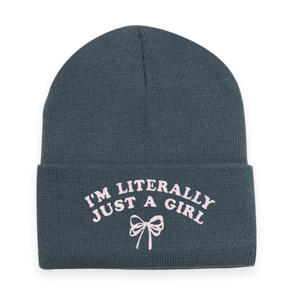 Wholesale Letter Bow Knitted Hat Warm Embroidered Wool Hat ACC-HT-HaiPu037