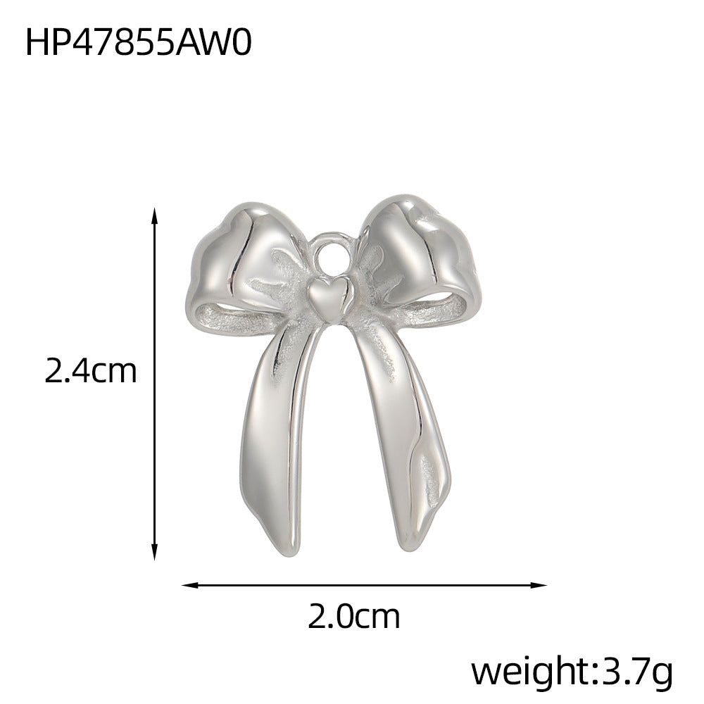 Wholesale Stainless Steel Bow DIY Pendant