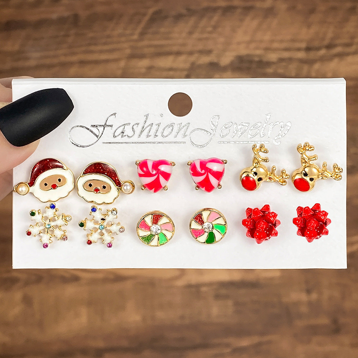 Wholesale Christmas Snowflake Bell Earrings Combination Set ACC-ES-HanSJ002