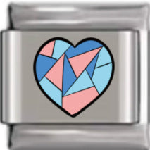 Wholesale Italian Charm Bracelet 9mm DIY Splicing Romantic Heart Shape Shiny Letterhead Stainless Steel Composable Bracelet