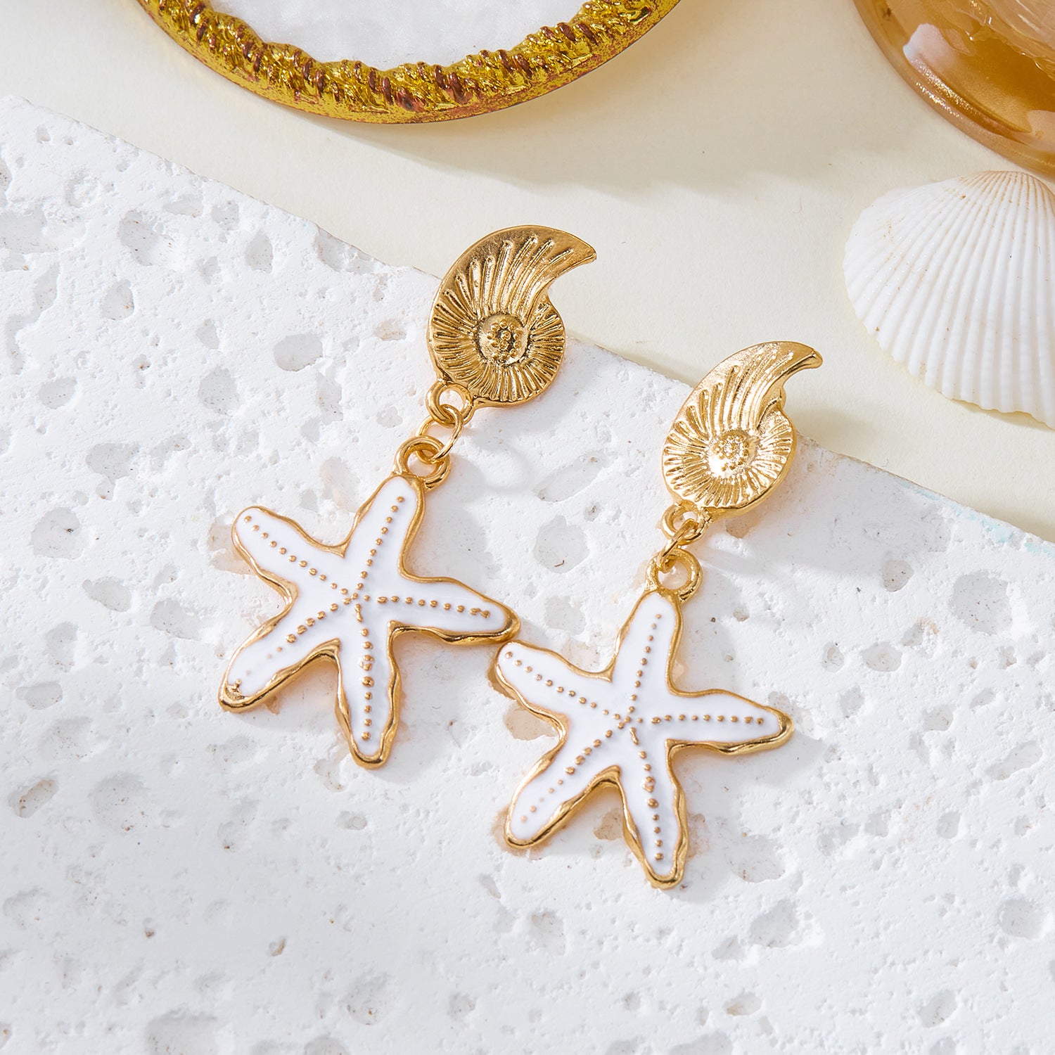 Wholesale  Ocean Irregular Starfish Earrings
