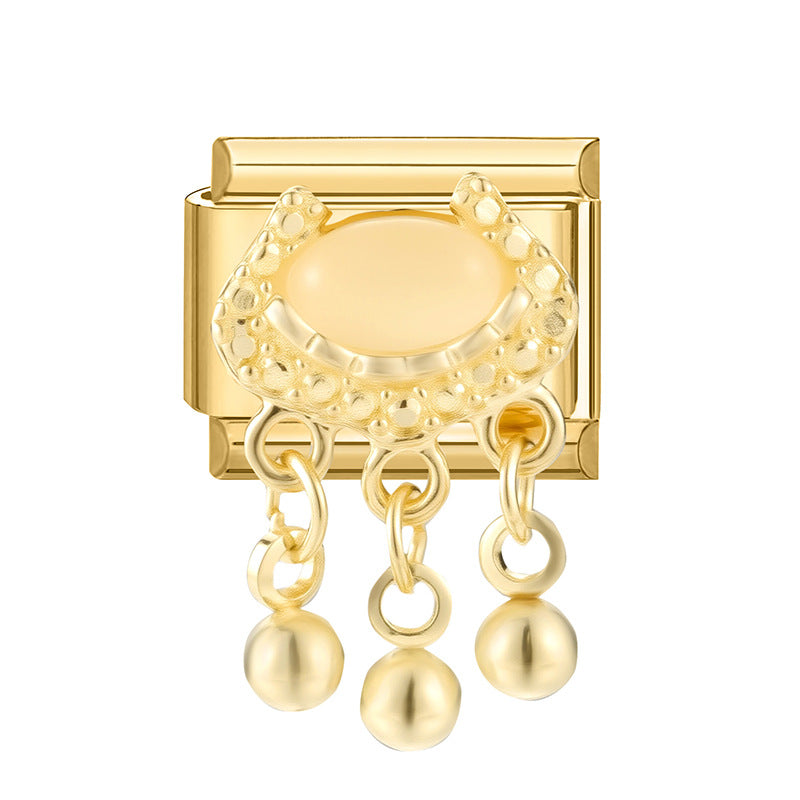 Wholesale Italian Charm Bracelet 9mm DIY Splicing Gold  Stainless Steel Composable Bracelet