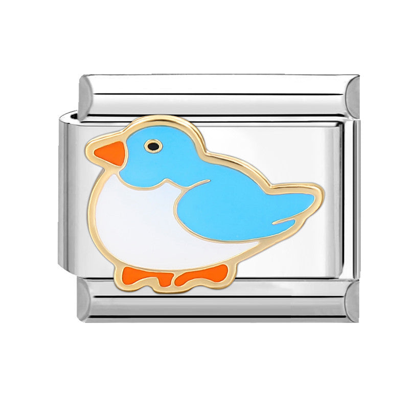 Wholesale Italian Beaded Bracelet 9mm DIY Splicing Removable Splicing Pink Blue Stainless Steel Combinable Bracelet