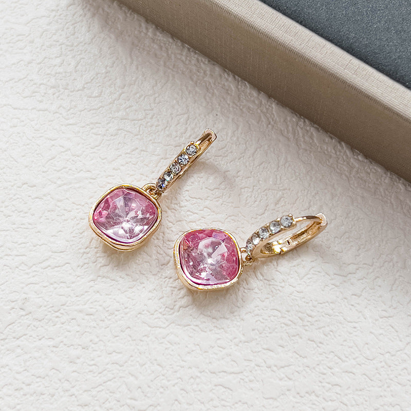 Wholesale Light Luxury Purple Crystal Earrings ACC-ES-XiaoCheng008