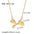 Wholesale stainless steel 18K gold plated bow necklace