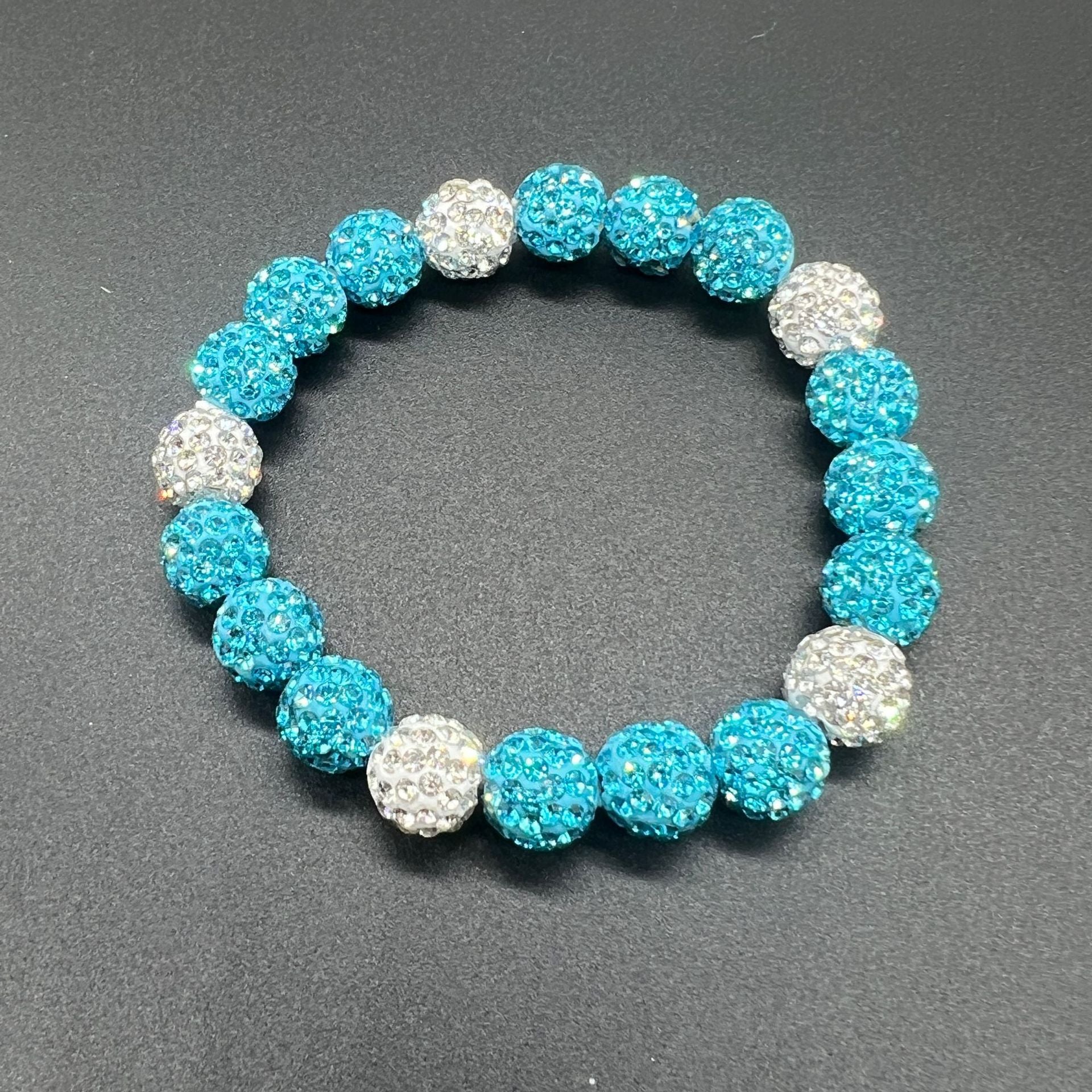 Wholesale Elastic Colored Soft Clay Diamond Ball Baseball Bracelet ACC-BT-Nanh011