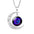 Wholesale Twelve Constellation moon necklace Time Gem crescent moon pendant with chain