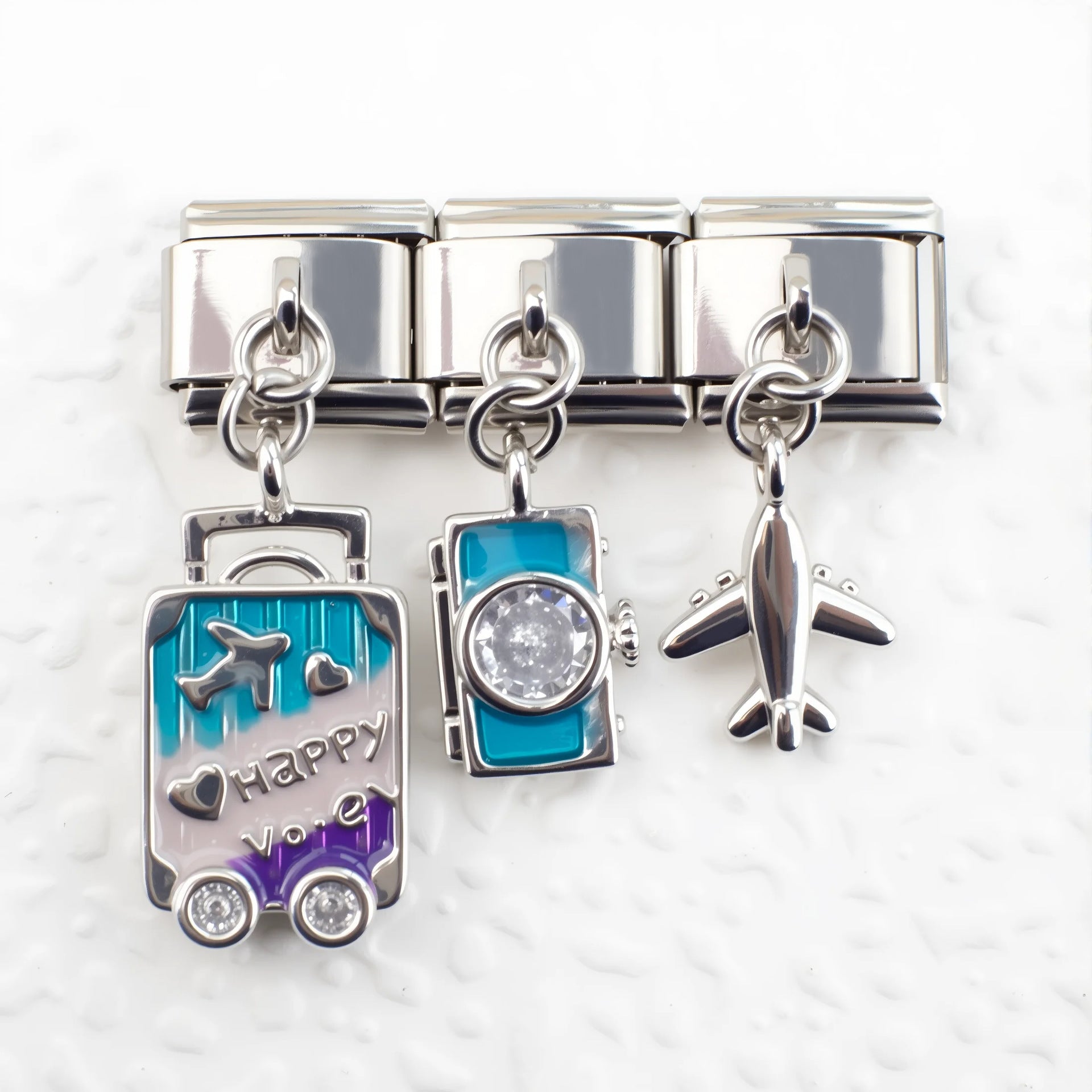 Wholesale 5pcs/pack Individual Sports &  Hobby Charms Single Section Creative Stainless Steel Composable Bracelet