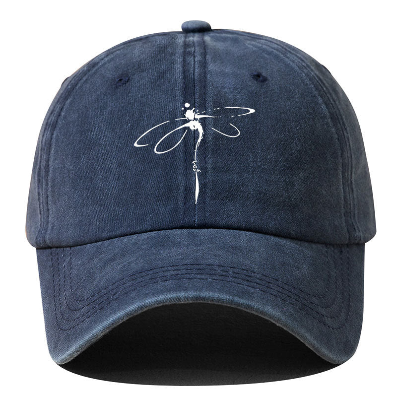 Wholesale Dragonfly Print Washed Distressed Baseball Cap Hat ACC-HT-BenDe005