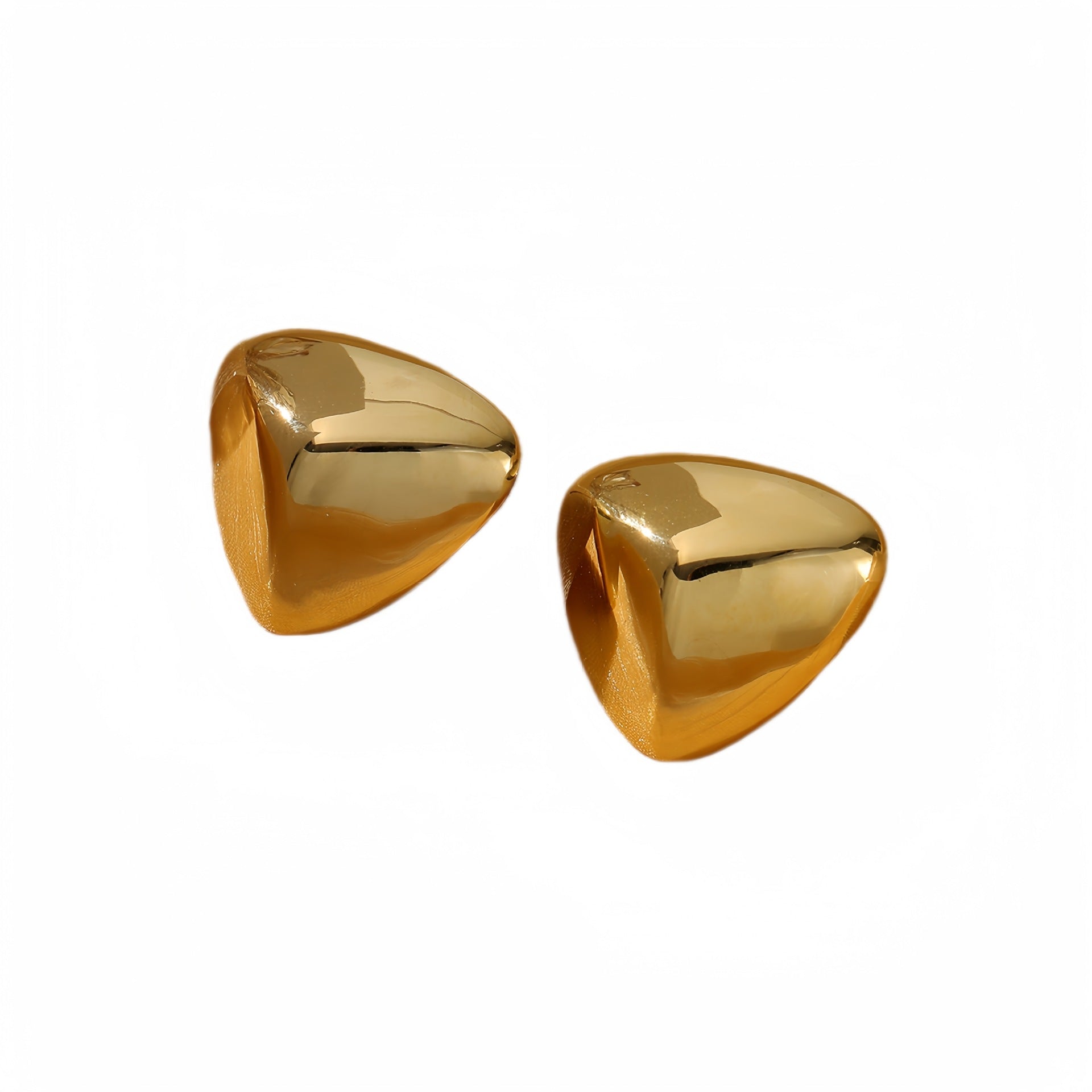 Wholesale Heart-Shaped Stainless Steell with 18K Gold Plating Earring