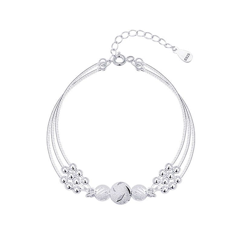 Wholesale 925 sterling silver beads light luxury  bracelet
