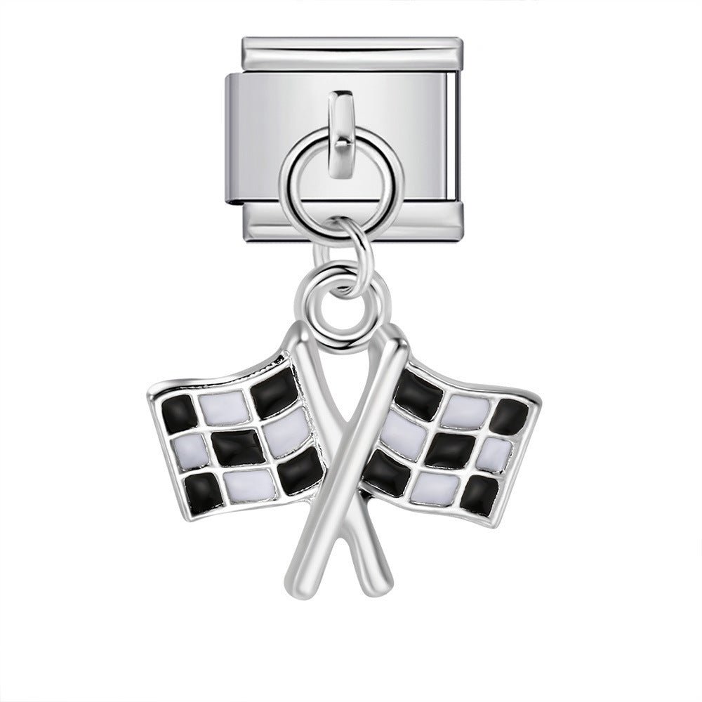 Wholesale 5pcs  Italian Charm Bracelet 9mm DIY  cute hookCreative Stainless Steel Composable Bracelet