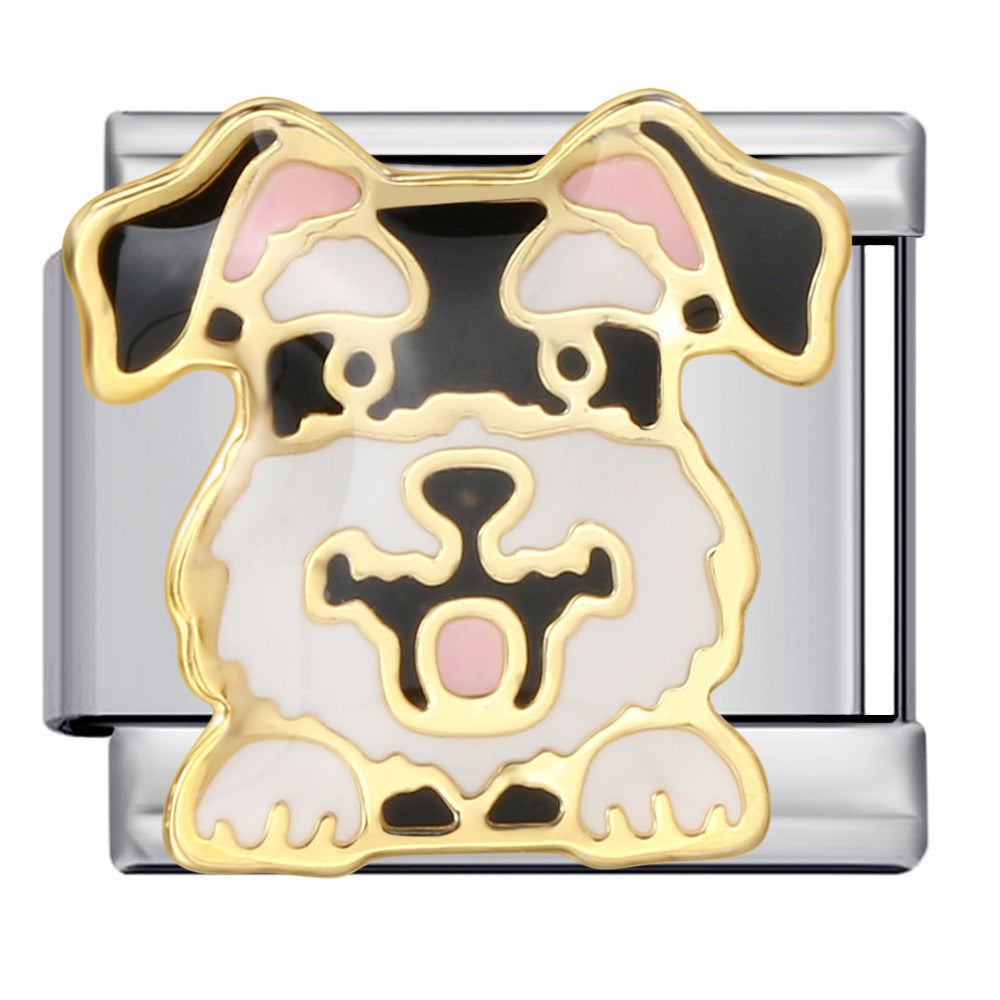 Wholesale Cute Dog Series Bracelet Stainless Steel Gold Plated Husky Corgi Shepherd Fashion Jewelry Accessory Gift Boutique Resale