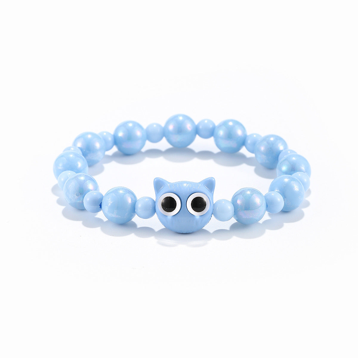 Wholesale Handmade Plastic Resin Cat Beaded Bracelet Sweet Cute Style Women S Chic Fashion Accessory