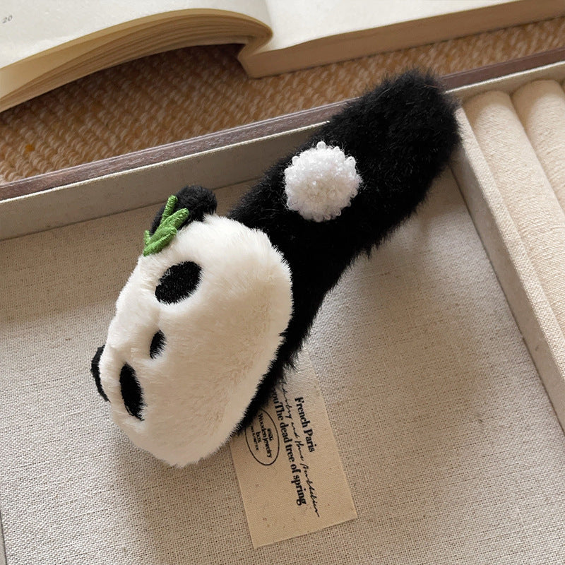 Wholesale Plush Panda Bear Hair Accessories Set For Women Cute Claw Clip Scrunchie Bow Everyday Styling Boutique Resale