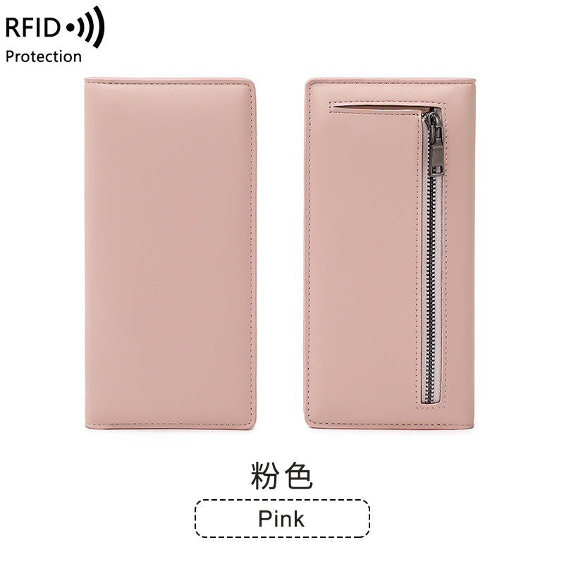 Wholesale solid color long wallet