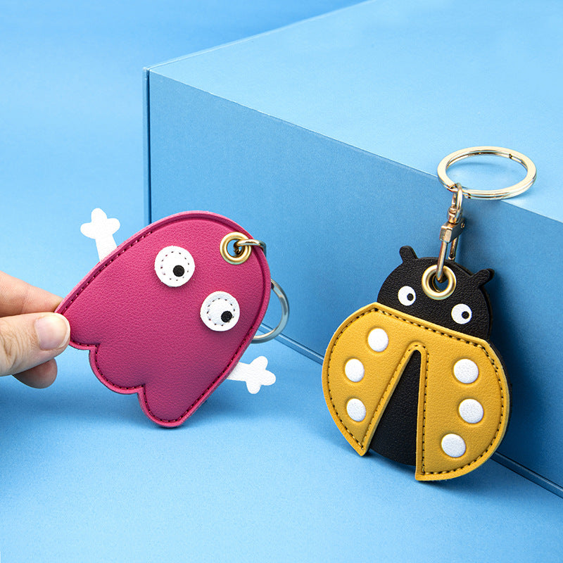 Wholesale Trendy Leather Keychain Card Holder Cute Bag Charm For Women
