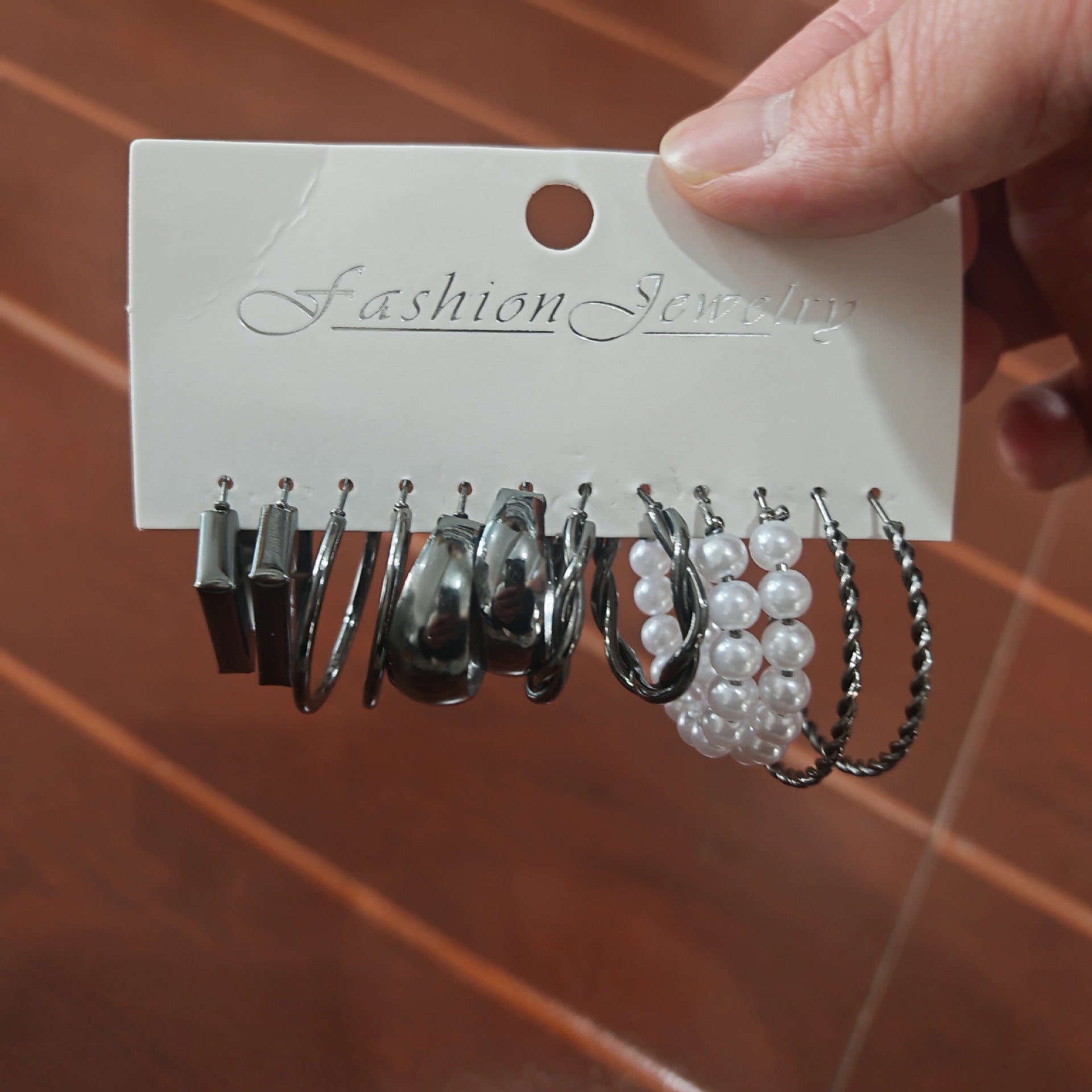 Wholesale Alloy Geometric Square Earrings Set Ins Style Fashion Jewelry Accessory