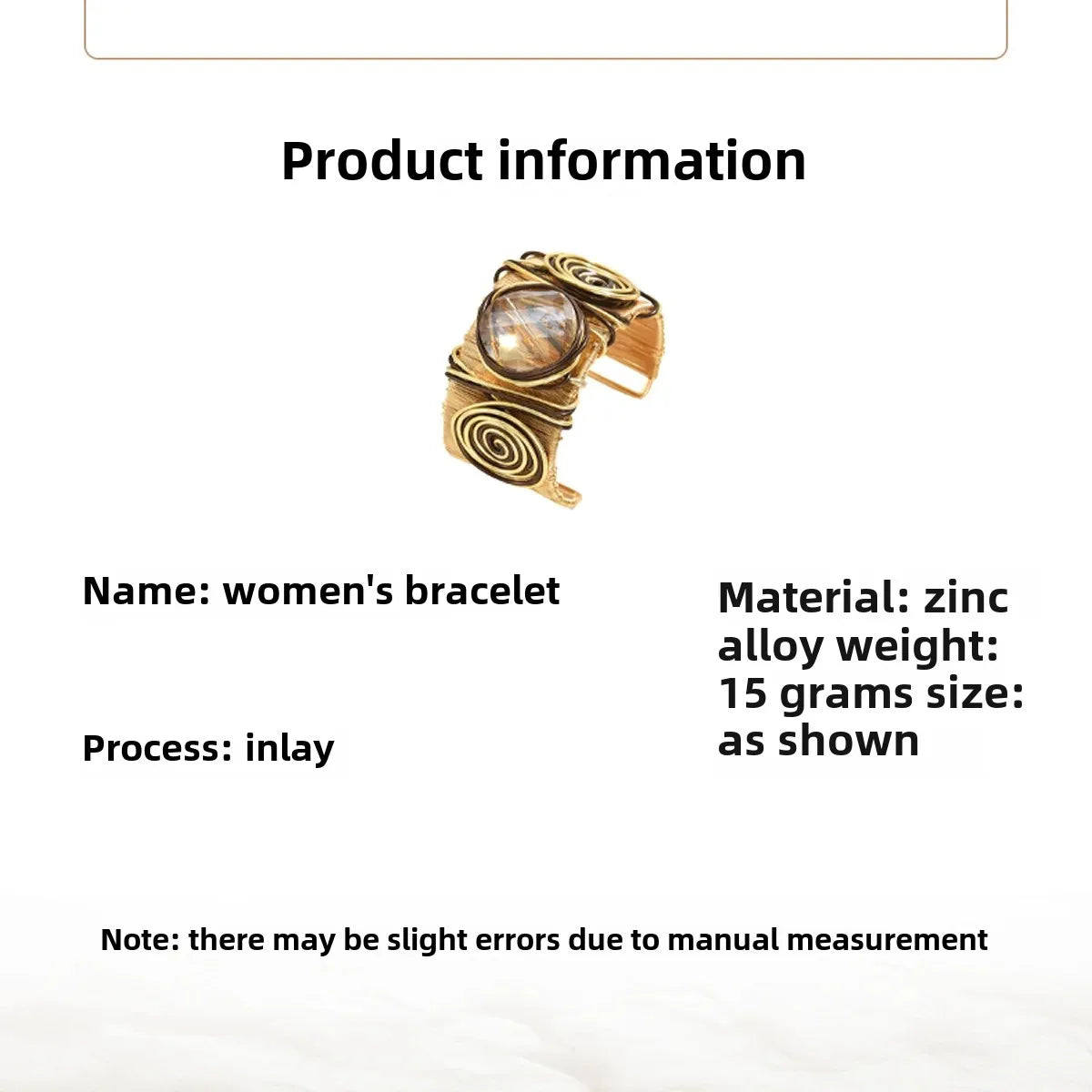 Wholesale  Luxurious Bracelet Unique Screw Thread Inlaid Gem Design Bracelet
